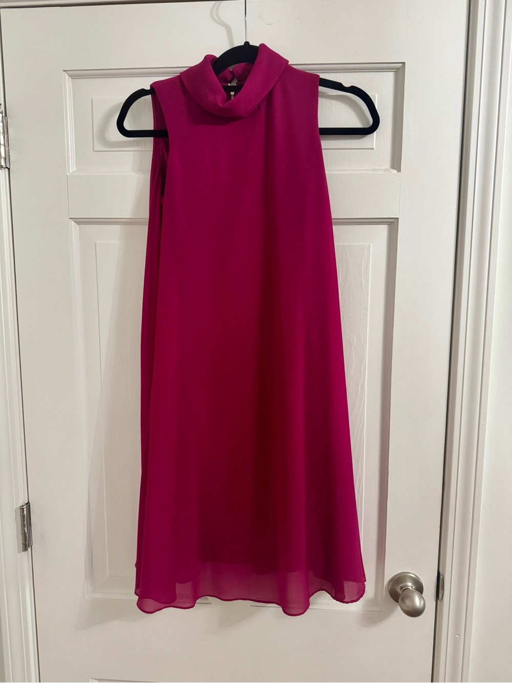 Vince Camuto Fuchsia Sleeveless Mock Neck Mini Dress